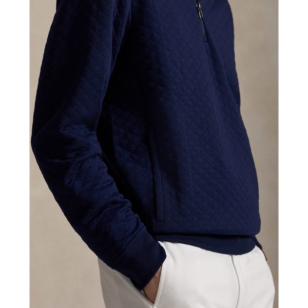 Quilted Double-Knit Pullover