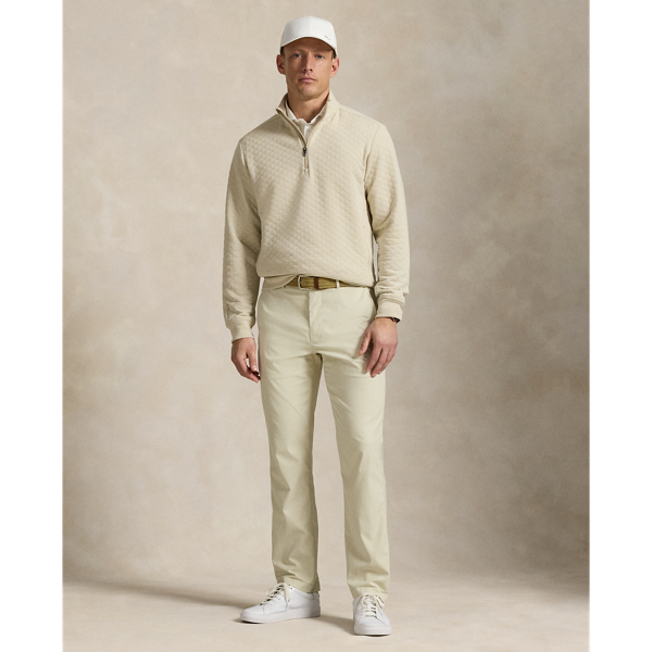 Basic Sand Quilted Double-Knit Pullover RLX 4