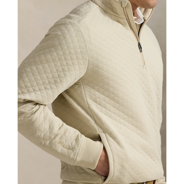 Basic Sand Quilted Double-Knit Pullover RLX 6