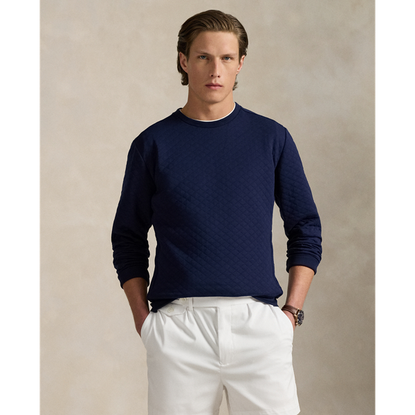 Refined Navy Pull matelassé en maille double RLX 1