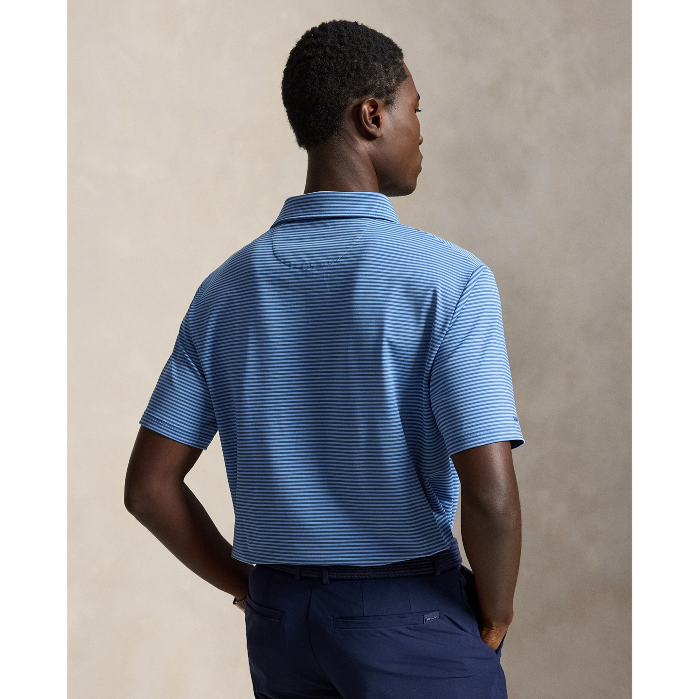Мужское поло Ralph Lauren Classic Fit Performance Polo, цвет: Синий / Королевский синий — фото 2