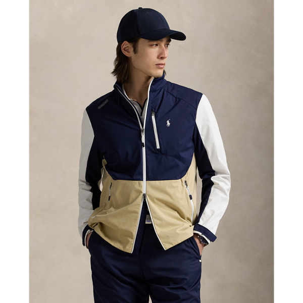 Classic Khaki Multi Colour-Blocked Packable Jacket RLX 1