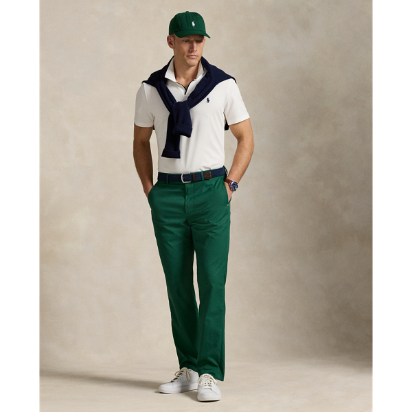 White/Refined Navy Tailored Fit Performance Polo Shirt RLX 4