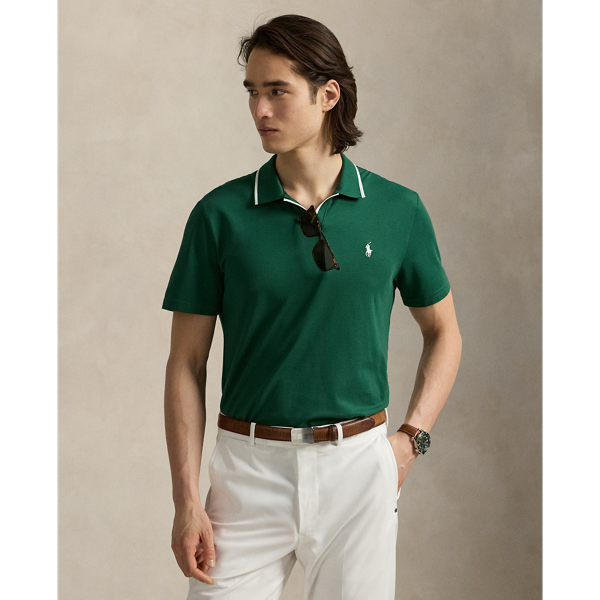 Lime Green Camisa Custom Fit Performance Para Hombre Azul Marino