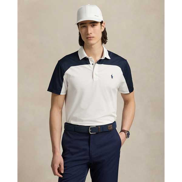 Ceramic White/Navy Polo tecnica Tailored-Fit RLX 1