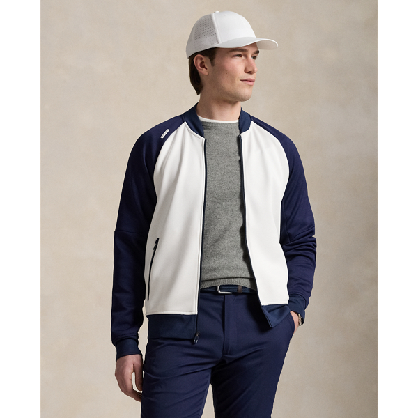 White/Refined Navy Classic Fit Stretch Double-Knit Jacket RLX 1