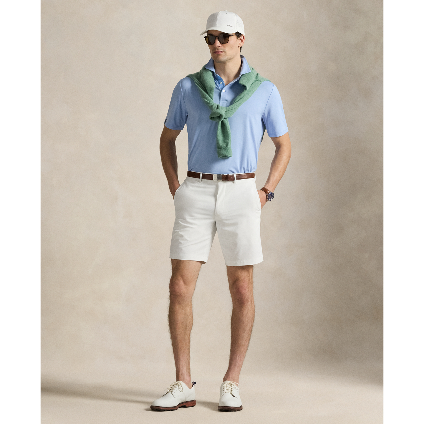 Шорты Ralph Lauren 9-Inch Tailored Fit Performance, цвет: Белый — фото 5