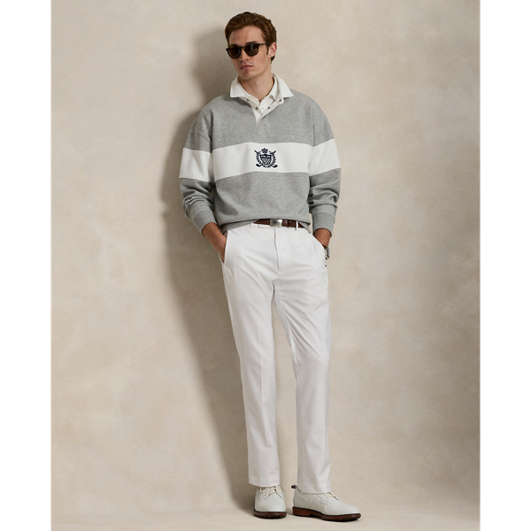 Andover Heather/White Relaxed Fit Crest Rugby Sweatshirt RLX 4