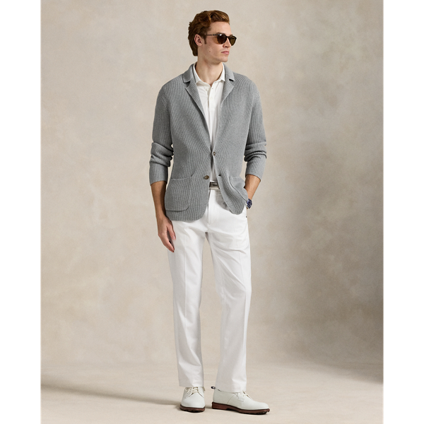 Performance Cotton-Blend Blazer Cardigan