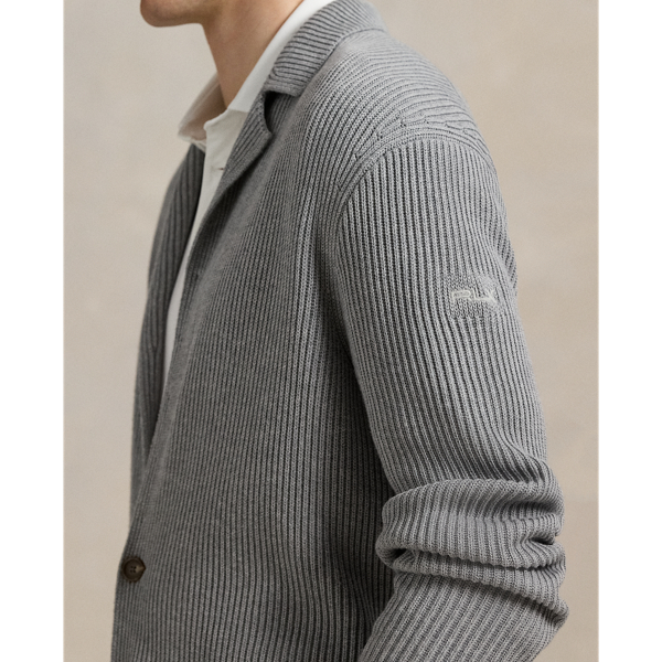 Performance Cotton-Blend Blazer Cardigan