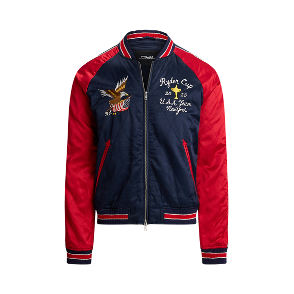 美品 POLO Ralph Lauren TWILL BOMBER JACKET POLO RALPH LAUREN Logo-Embroidered Cotton-Twill Bomber