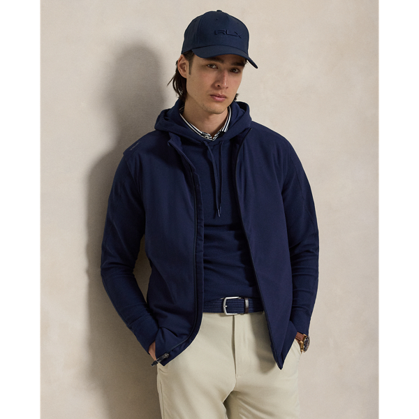 Refined Navy Performance Waffle-Knit Hoodie RLX 7