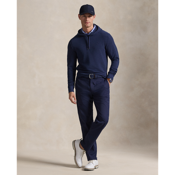 Sweat capuche performance tricot gaufr&eacute; RLX en Bleu marine chin&eacute; 4