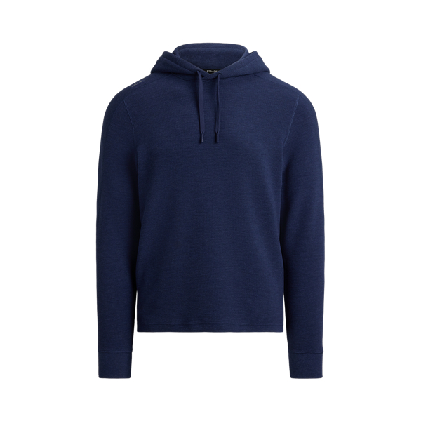 Sweat capuche performance tricot gaufr&eacute; RLX en Bleu marine chin&eacute; 2