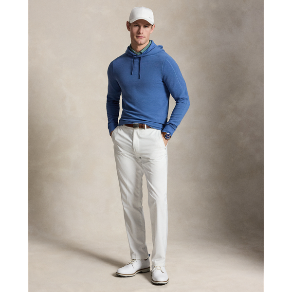 Fog Blue Heather Performance Waffle-Knit Hoodie RLX 4