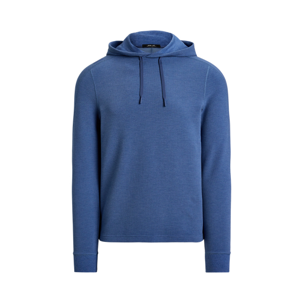 Fog Blue Heather Performance Waffle-Knit Hoodie RLX 2