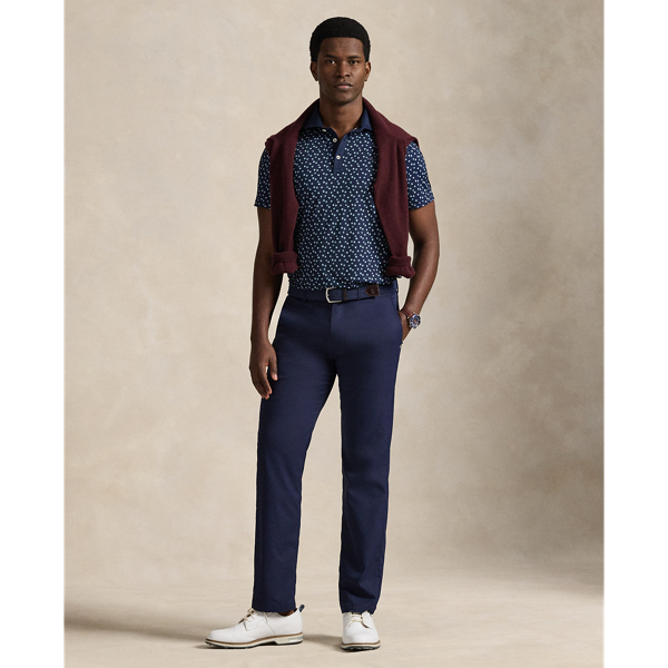 Refined Navy Dice Game Tailored Fit Performance Polo Shirt RLX 4