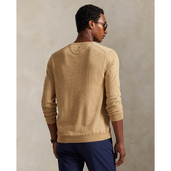 Pull performance à col en V RLX en Mélange caramel salé 5