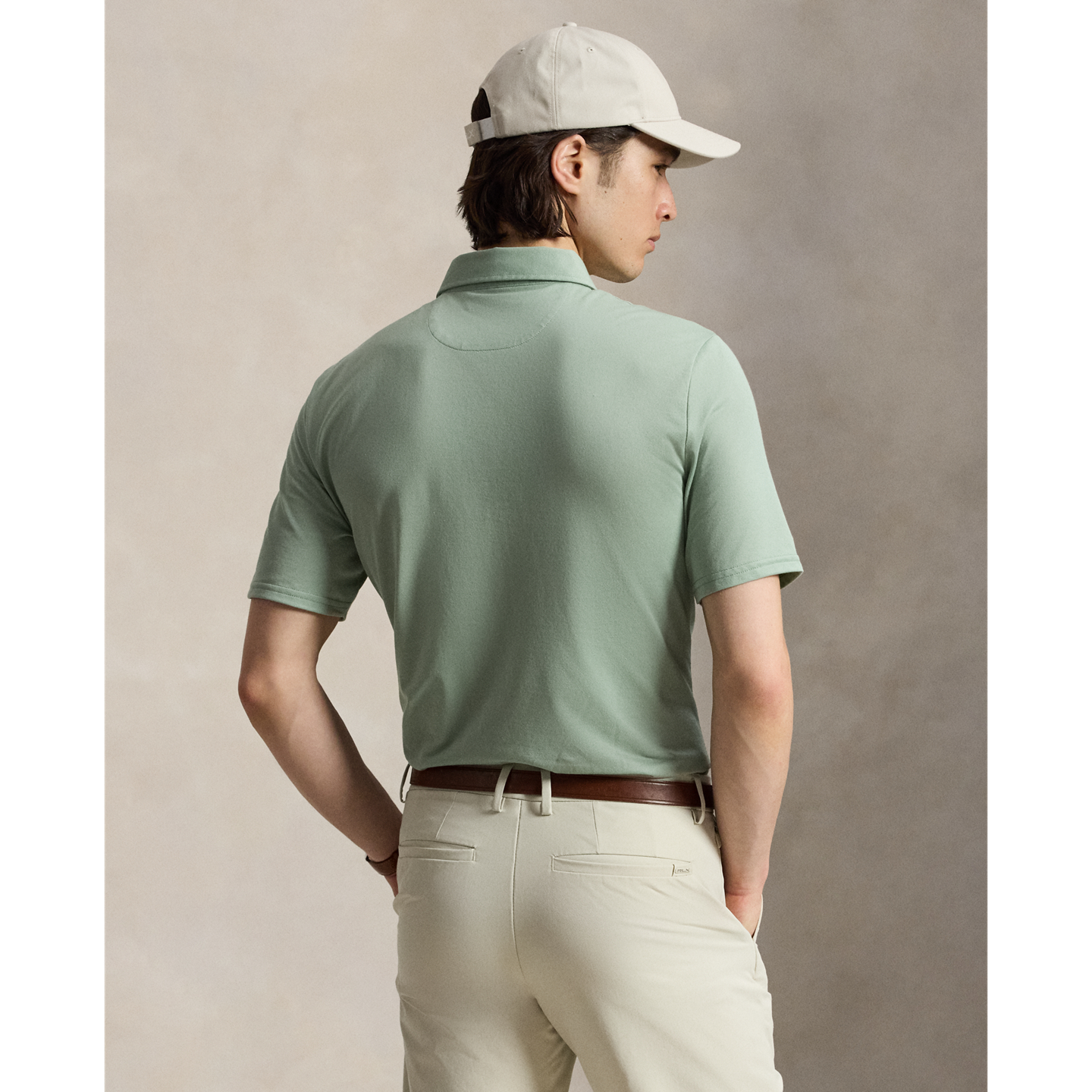 Мужское поло Ralph Lauren Classic Fit Performance Polo, цвет: Светлый зелёный — фото 2