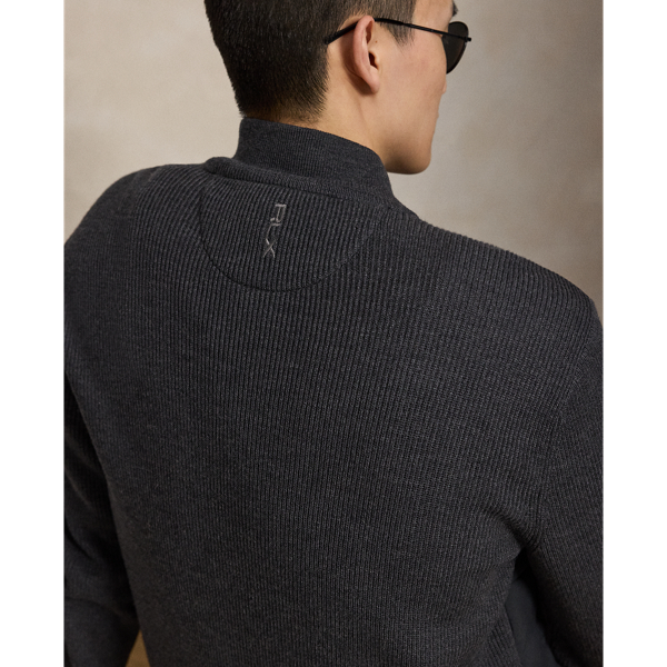 Metallic Grey Heather Performance Hybrid Full-Zip Jumper RLX 7