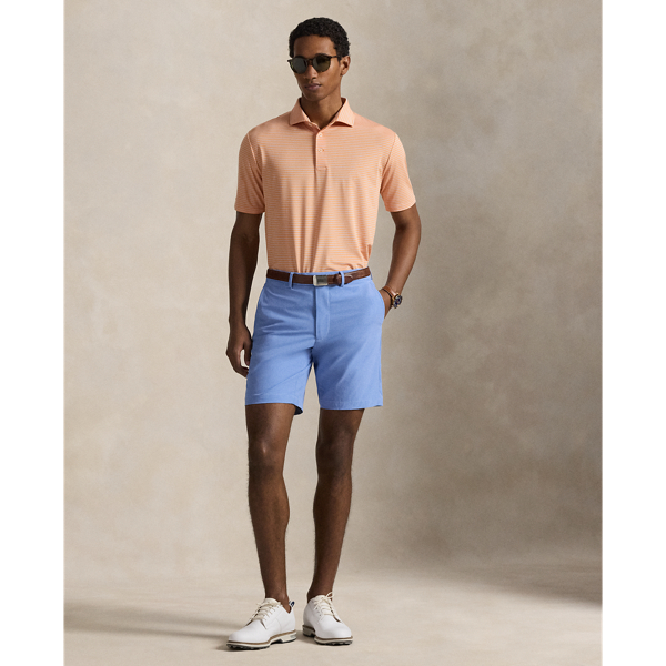 Pompano Orange/Office Blue Classic Fit Performance Polo Shirt RLX 4