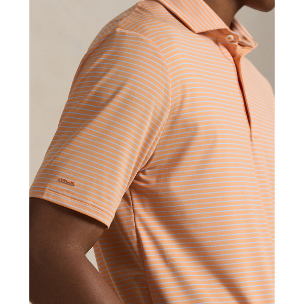 Pompano Orange/Office Blue Classic Fit Performance Polo Shirt RLX 6