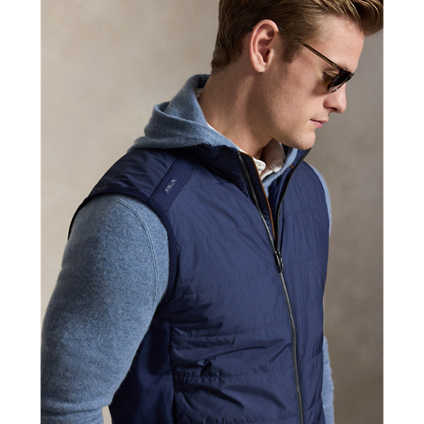 Refined Navy Hybrid Full-Zip Gilet RLX 6