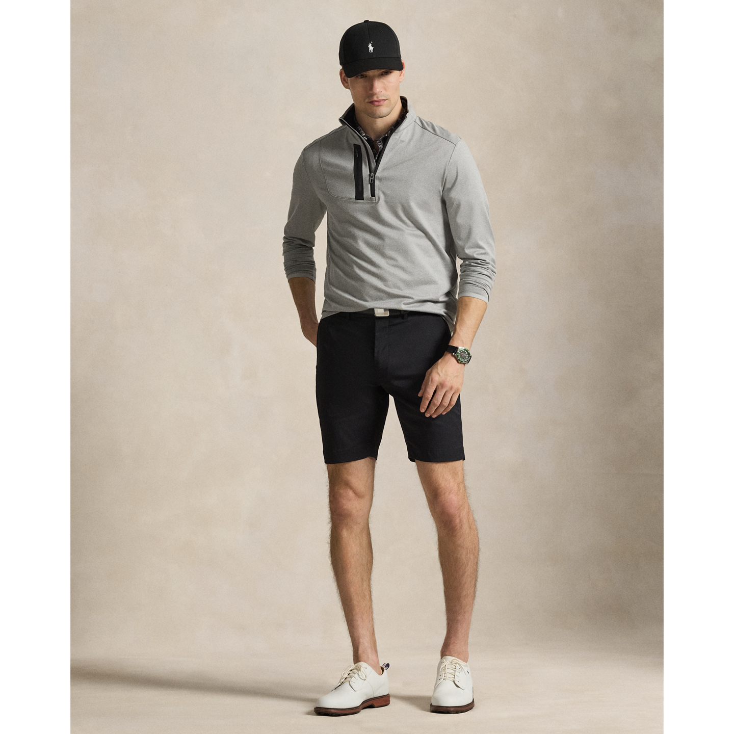 Мужской свитер Ralph Lauren Stretch Jersey Pullover, цвет: Меланжевый — фото 1