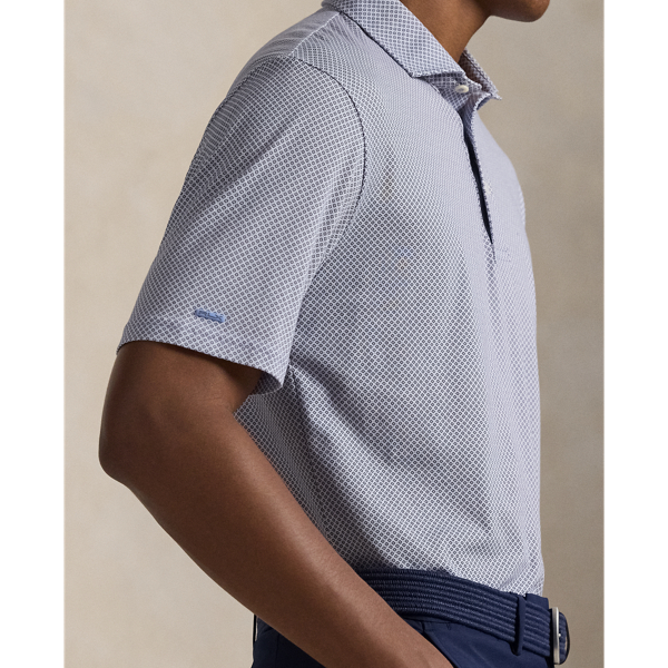Classic Fit Geometric Jersey Polo Shirt