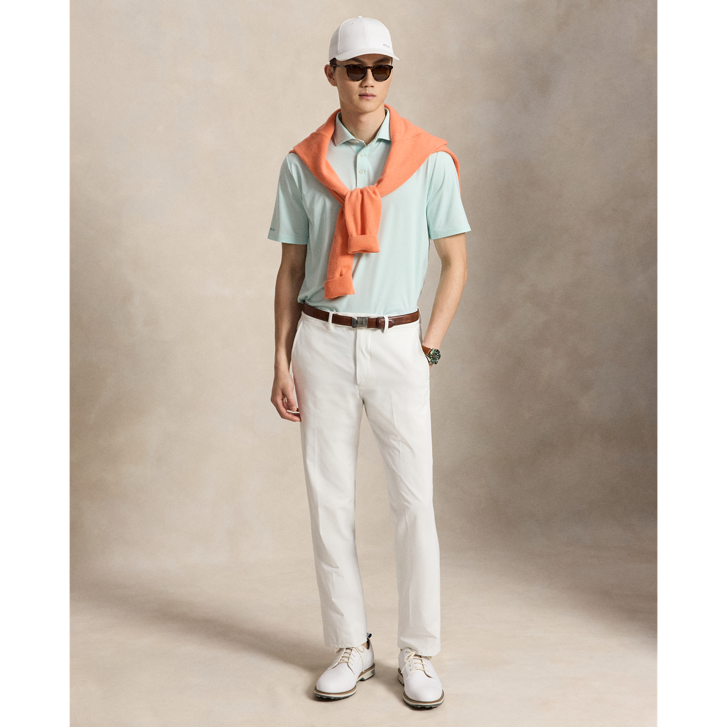 Мужское поло Ralph Lauren Classic Fit Performance Polo, цвет: Синий — фото 1