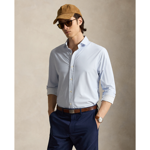 Pebble Blue Swilcan Glen Classic Fit Glen Plaid Performance Shirt RLX 1