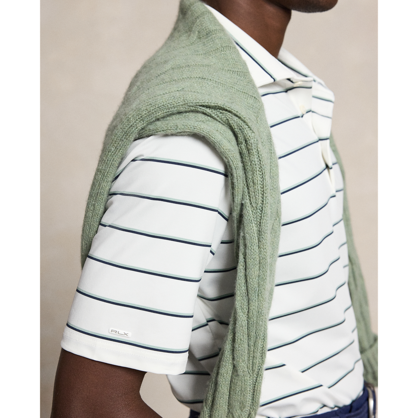 Мужское поло Ralph Lauren Classic Fit Performance Polo, цвет: Белый разноцветный — фото 3