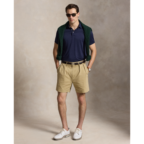 Polo Tailored Fit Performance RLX en Marine raffin&eacute; 3