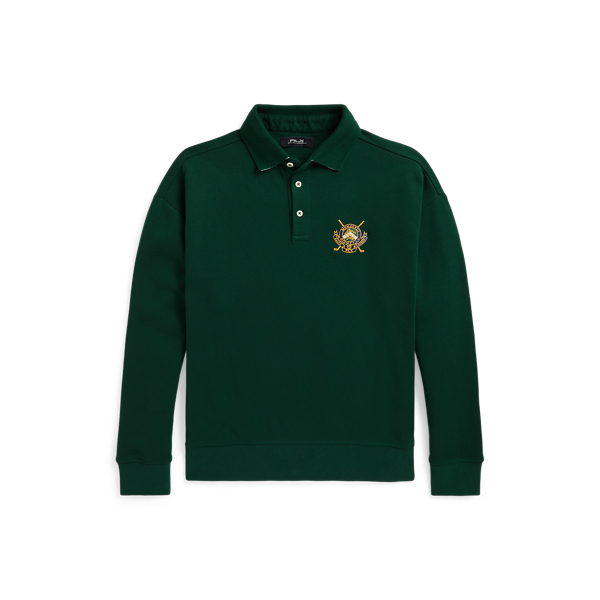 Relaxed Fit Fleece Collared Sweatshirt