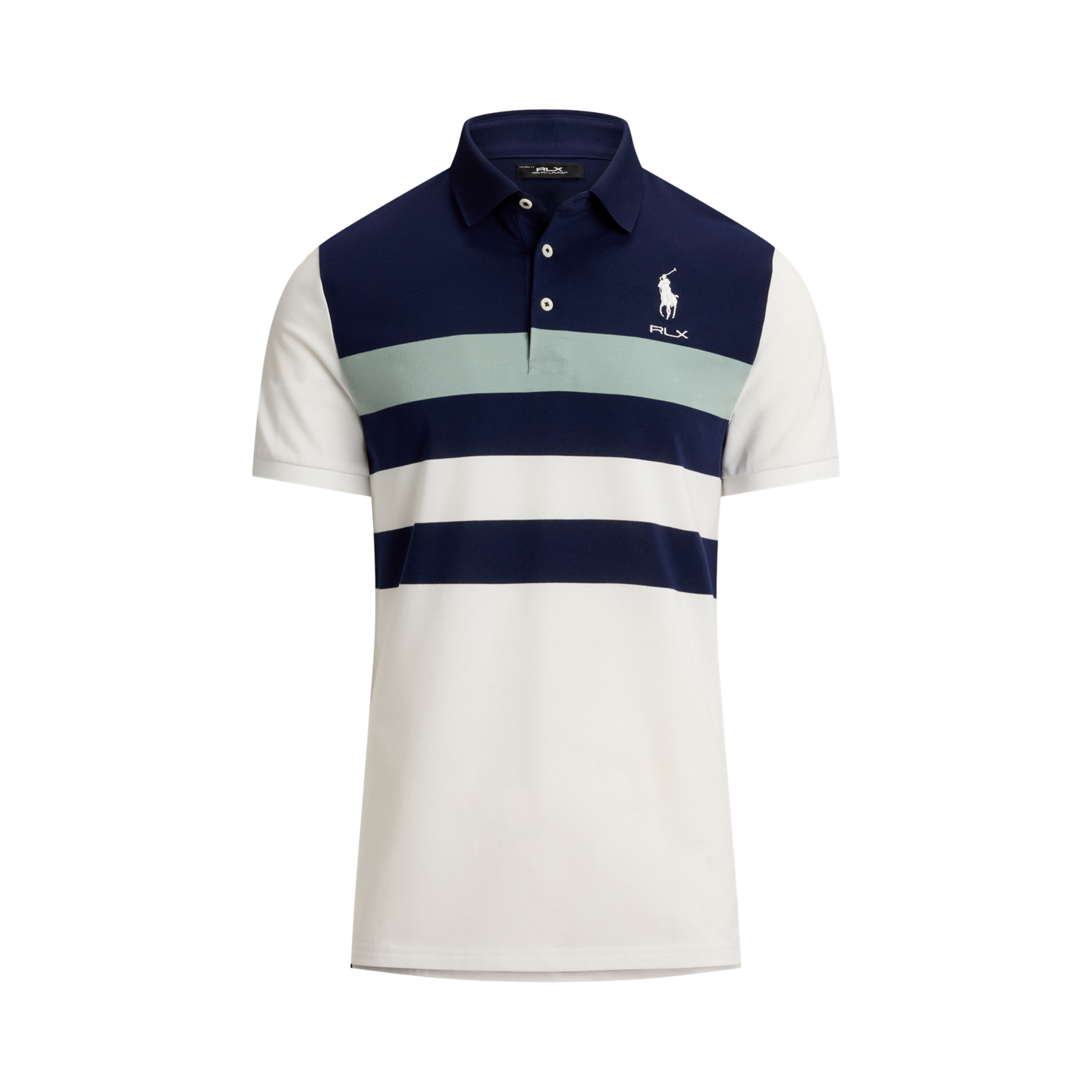 Мужское поло Ralph Lauren Tailored Fit Performance Polo, цвет: Тёмно-синий разноцветный — фото 5