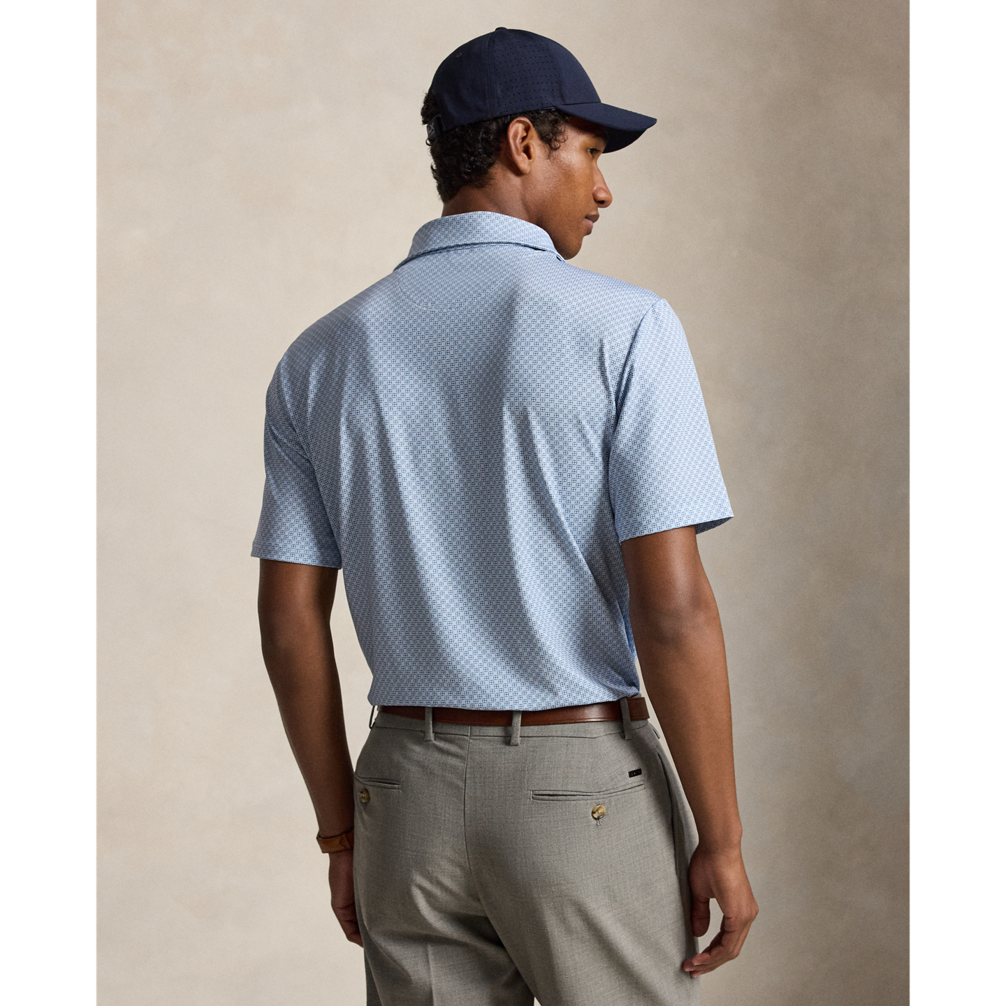 Мужское поло Ralph Lauren Classic Fit Performance Polo, цвет: Галечный синий — фото 2