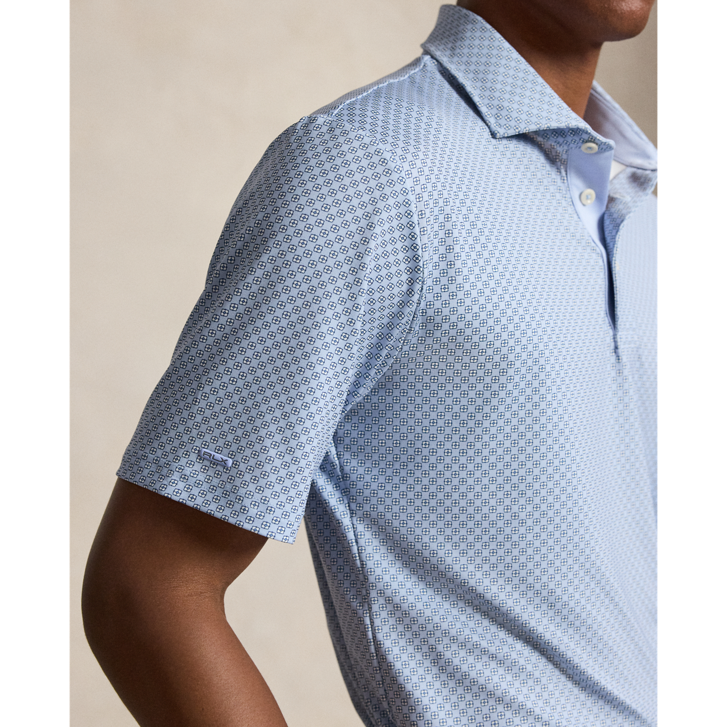 Мужское поло Ralph Lauren Classic Fit Performance Polo, цвет: Галечный синий — фото 3