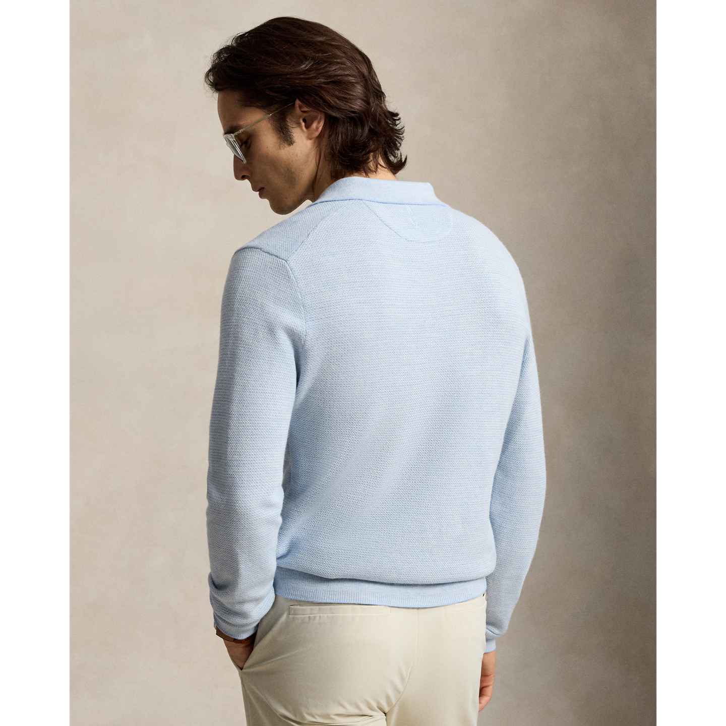 Мужской свитер Ralph Lauren Striped Performance Polo-Collar, цвет: Синий комбинированный — фото 2