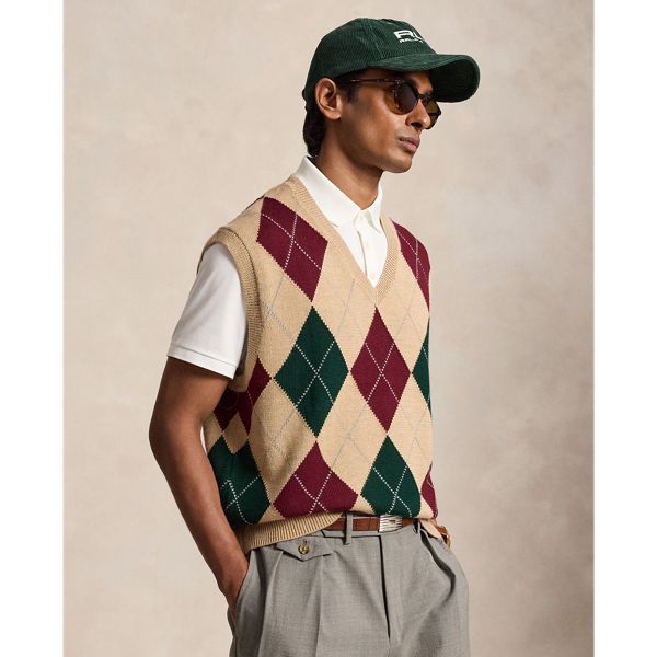 Big Fit Argyle Sweater Vest