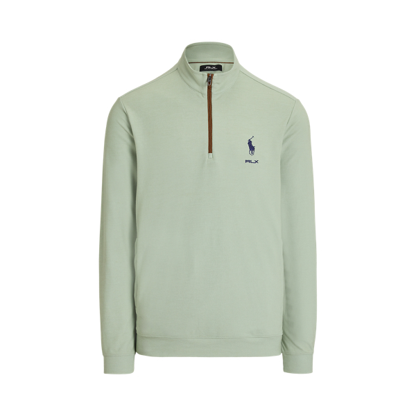 Pull demi-zipp&eacute; piqu&eacute; RLX en Vert clair 1