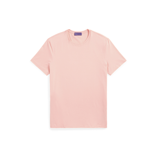 Rundhals-Florgarn-T-Shirt Purple Label in Sanftes Rosa 2