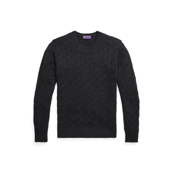 Cable-Knit Cashmere Jumper Purple Label 1