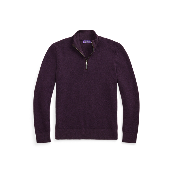 Cashmere Birdseye Quarter-Zip Sweater