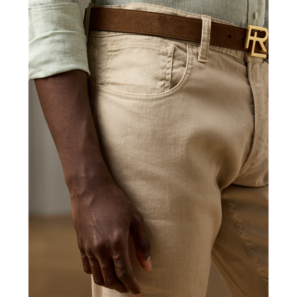 Slim Fit Stretch Linen-Cotton Jean