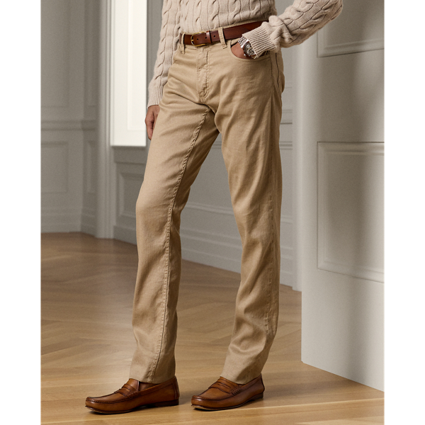 Slim Fit Stretch Linen-Cotton Jean