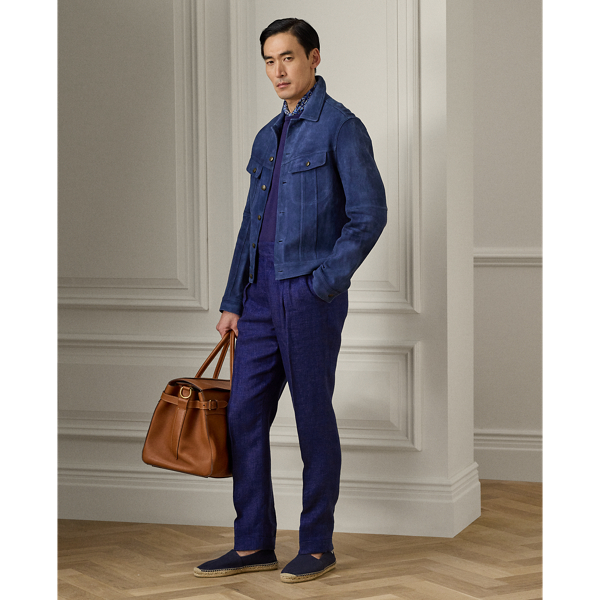Spring Navy Cotton Crewneck Jumper Purple Label 4