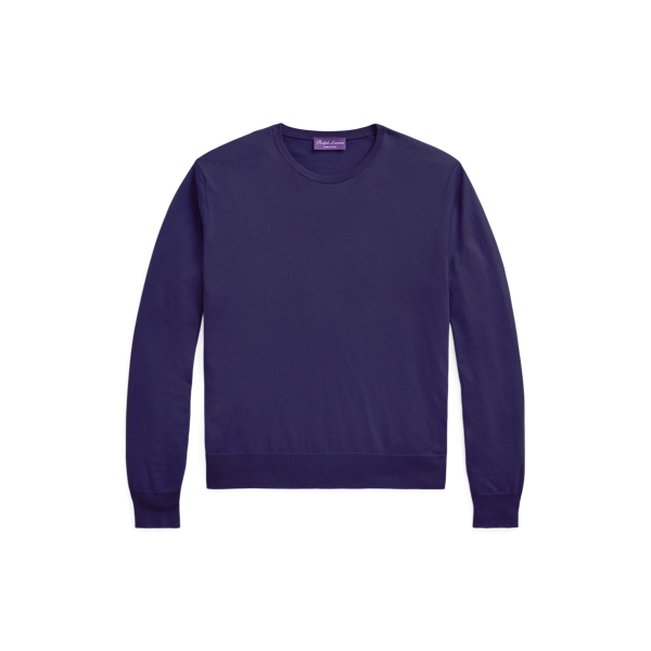 Spring Navy Cotton Crewneck Jumper Purple Label 2