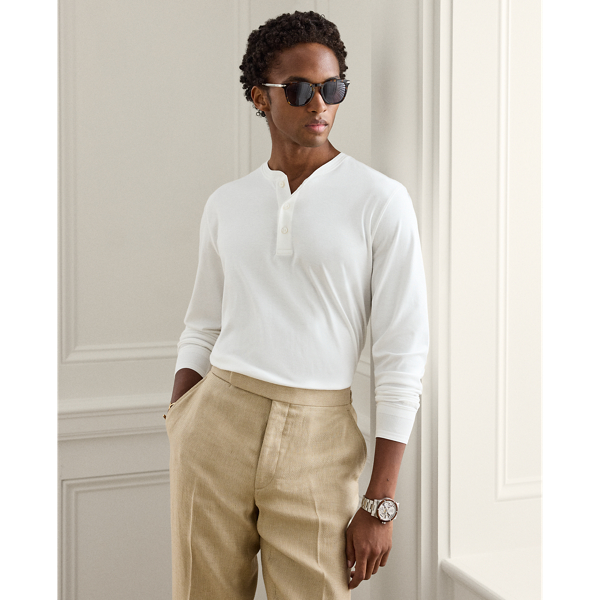 Interlock henley-shirt