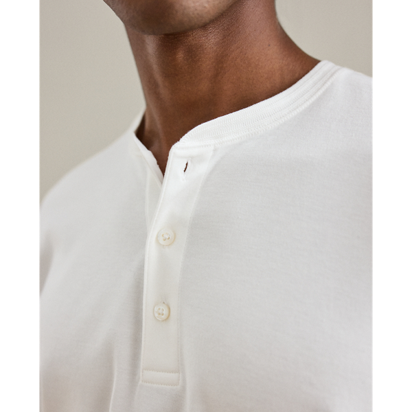 Interlock henley-shirt