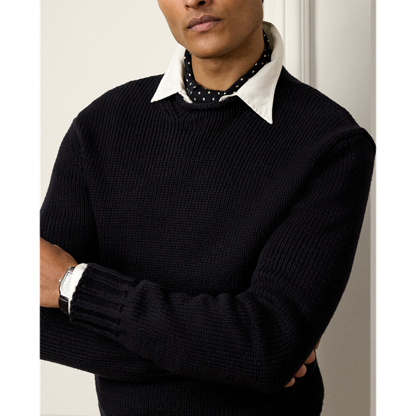 Classic Black Cotton-Blend Roll Neck Jumper Purple Label 6